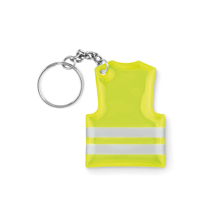 Porte clés publicitaire gilet de sécurité - VISIBLE RING jaune fluo
